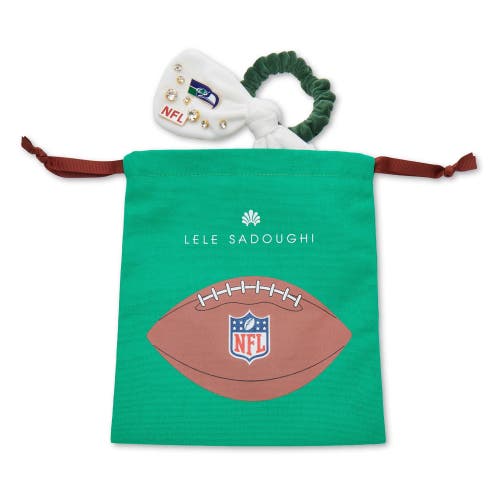 Lele Sadoughi Pittsburgh Steelers Bow Scrunchie In Black