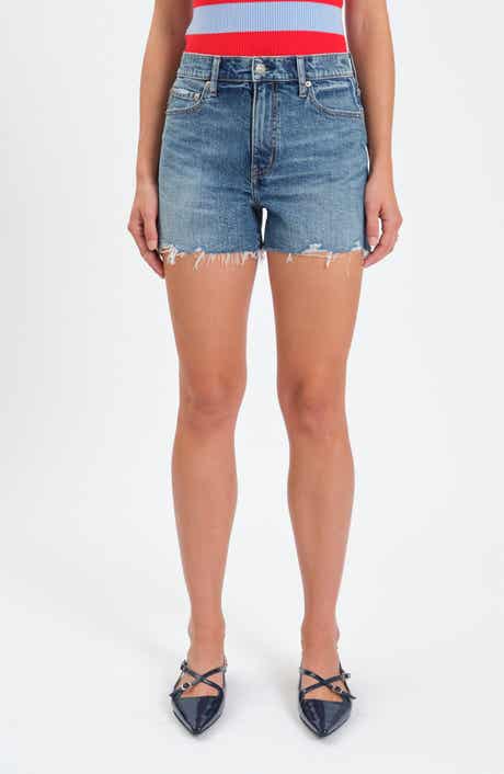 DAZE Troublemaker High Waist Cutoff Denim Shorts