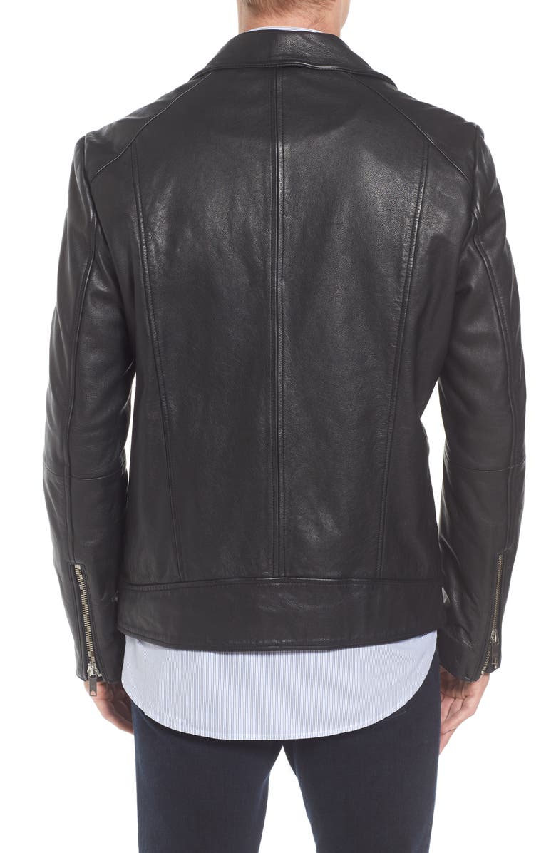 Scotch & Soda Classic Leather Jacket, Alternate, color, 