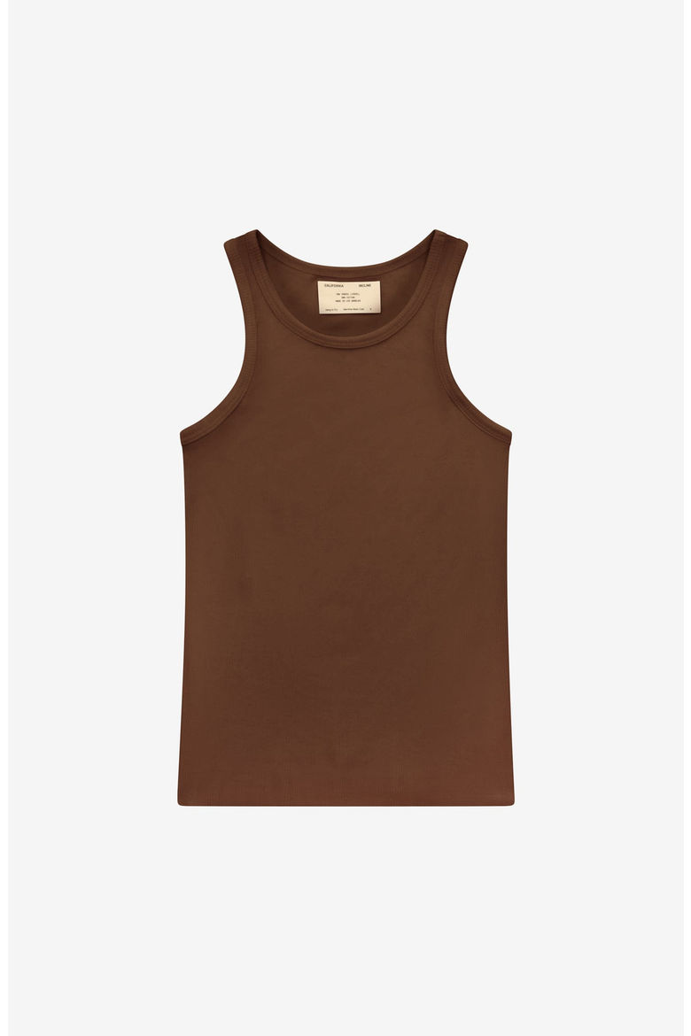 Ribbed Tank, Main, color, Rich Umber