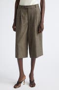 Saint Laurent Wool Herringbone Culottes