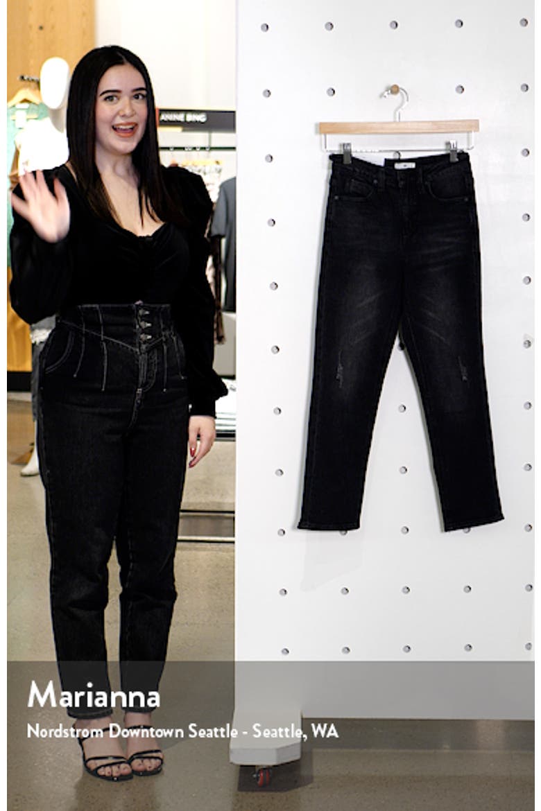 High Waist Crop Straight Leg Jeans video