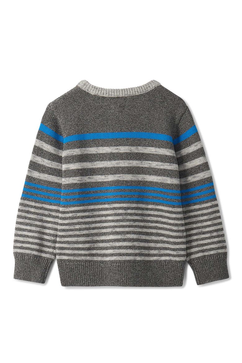Kids' Speckle Stripe Sweater, Alternate, color, CHARCOAL MELANGE