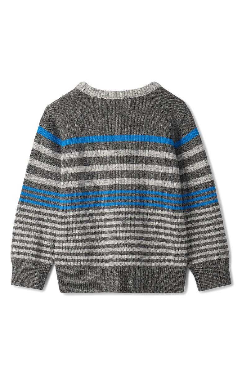 Hatley Kids' Speckle Stripe Sweater, Alternate, color, Charcoal Melange