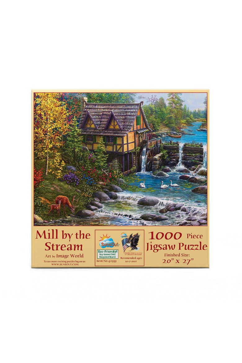 Mill by the Stream 1000 piece Jigsaw Puzzle for Adults, Alternate, color, Multicolor