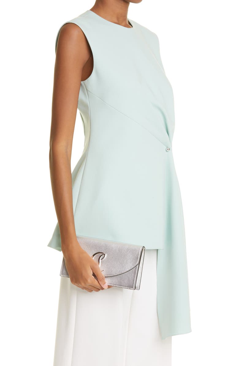 Christian Louboutin Loubi54 Metallic Leather Clutch, Alternate, color,