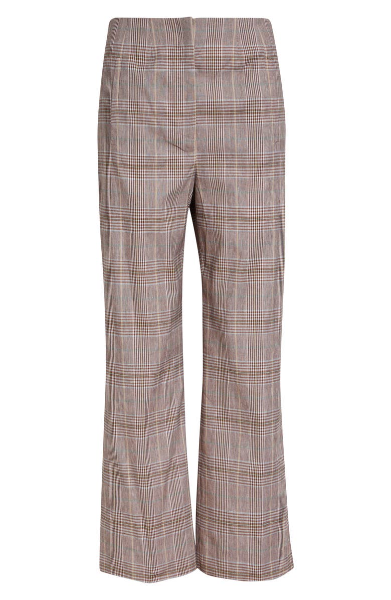 Veronica Beard Dova High Waist Glen Check Ankle Pants, Alternate, color, Raisin Multi