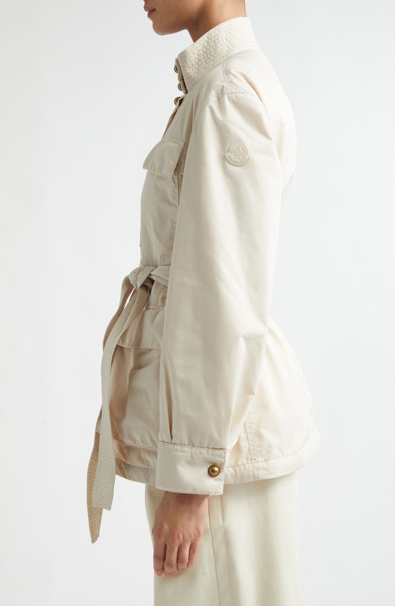 Moncler Maitake Belted Jacket, Alternate, color, Neutral
