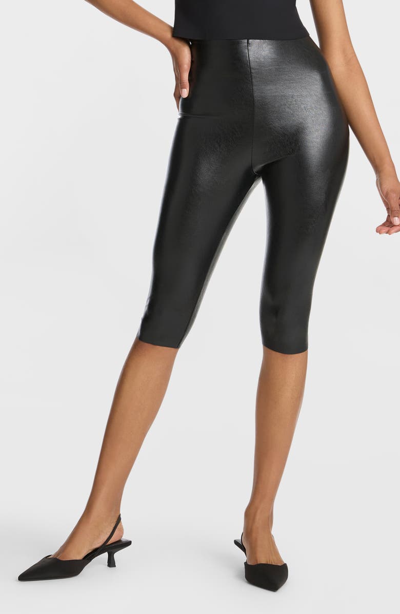 Commando Faux Leather Capri Leggings, Main, color, 
