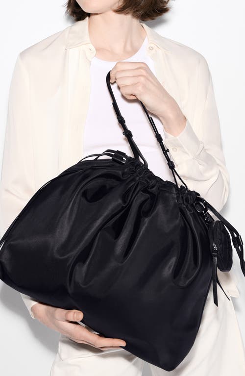 Mz Wallace Waverly Nylon Shoulder Bag In Black