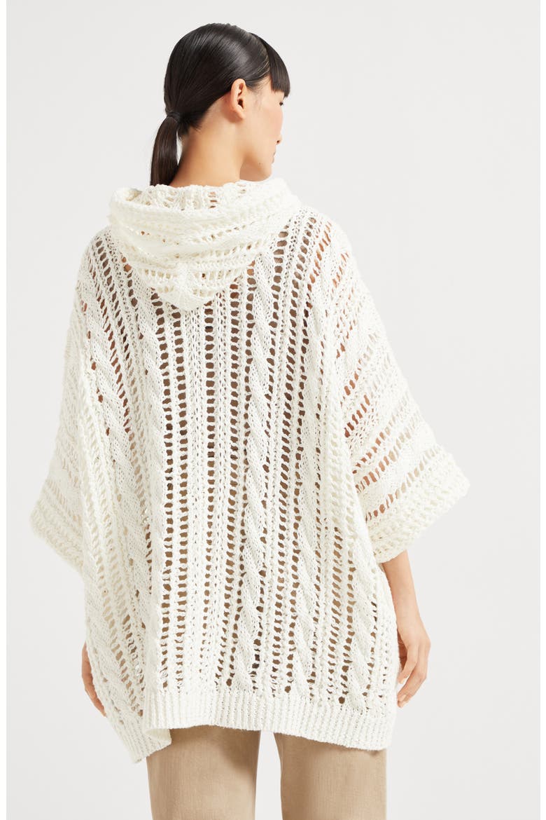 Cable & Mesh cardigan, Alternate, color, Panama