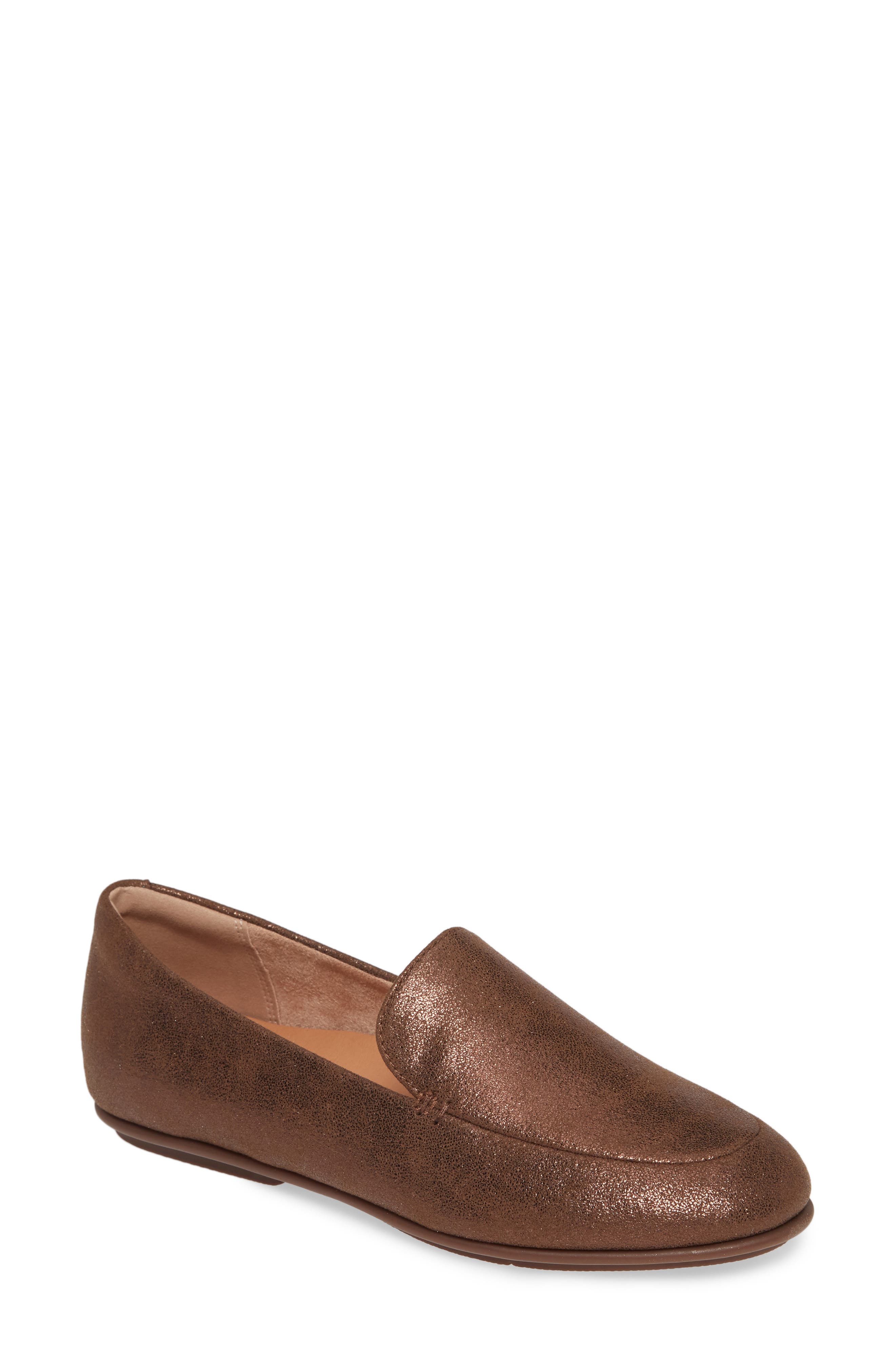 Lena Loafer, Main, color, CHOCOLATE BROWN FAUX LEATHER