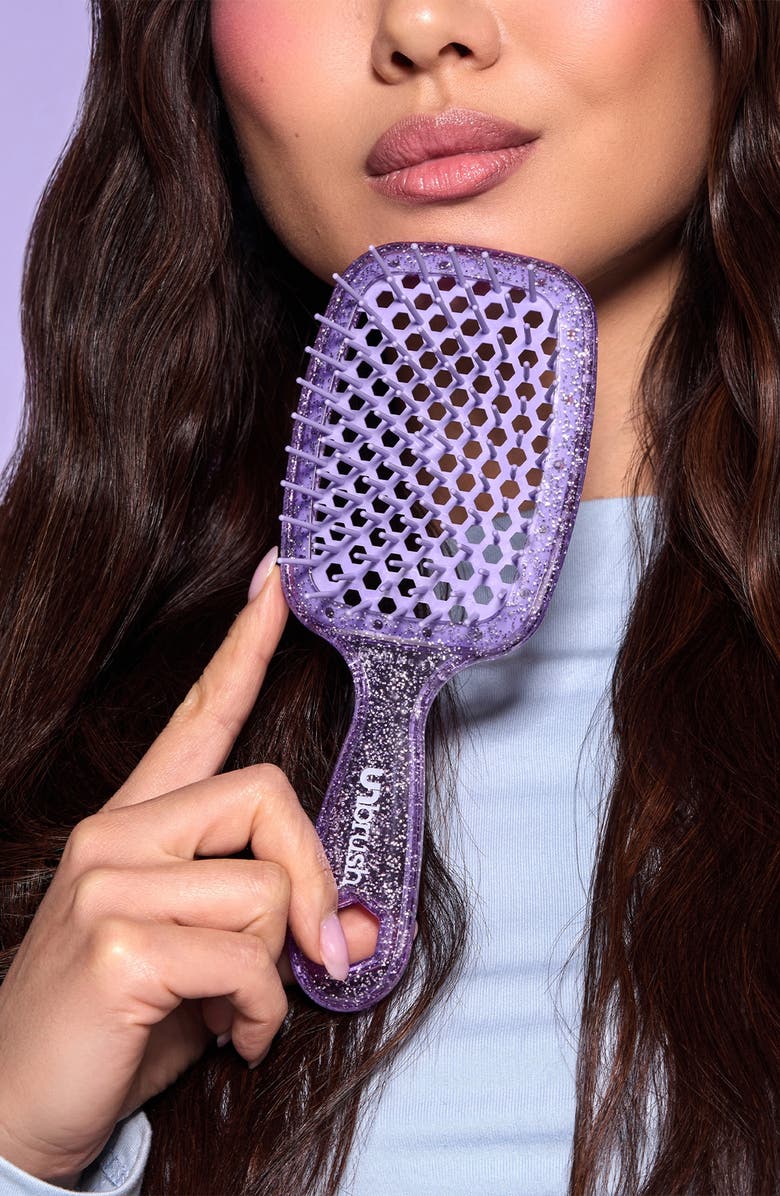 FHI Heat Set of 2 Detangling Hair Brush Original & Mini Pastel Collection, Alternate, color, Amethyst Lavender
