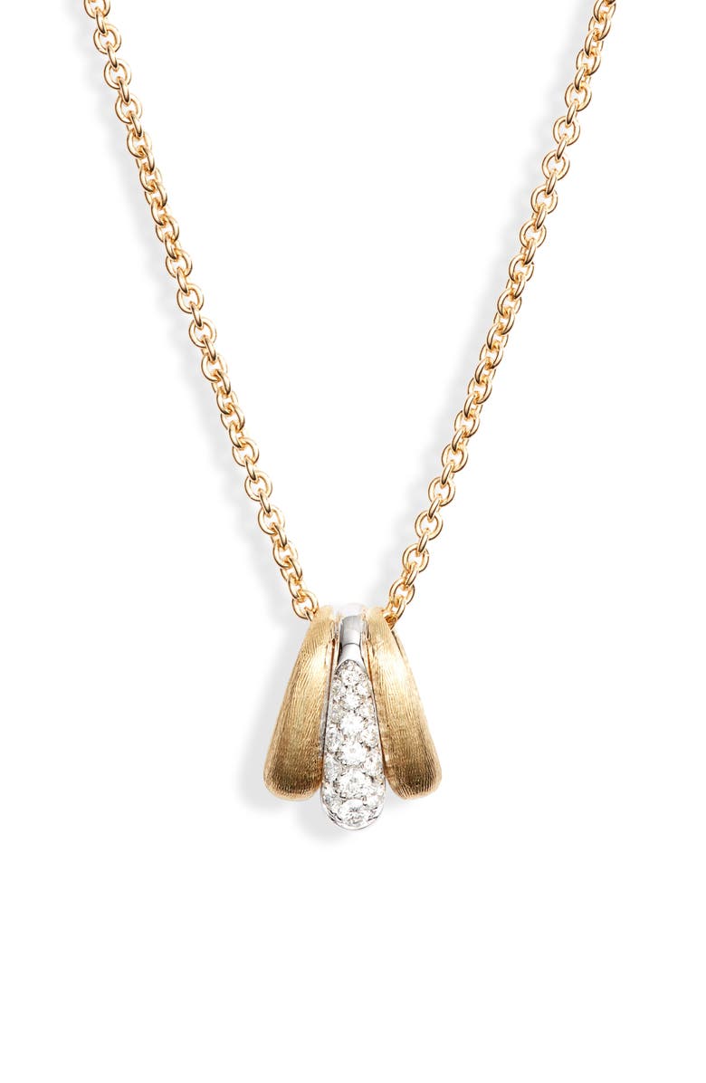 Marco Bicego Lucia 18K Yellow & White Gold Pendant Necklace, Main, color, 