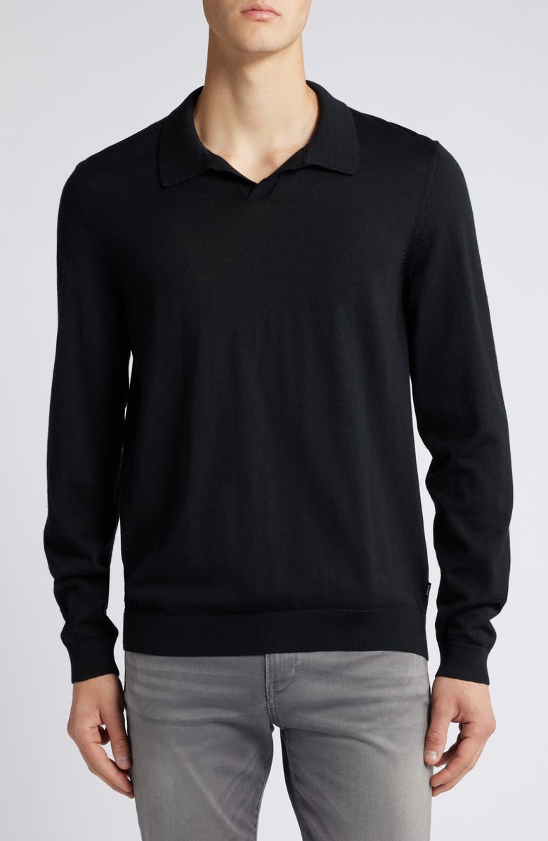 Enord Long Sleeve Wool Polo Sweater