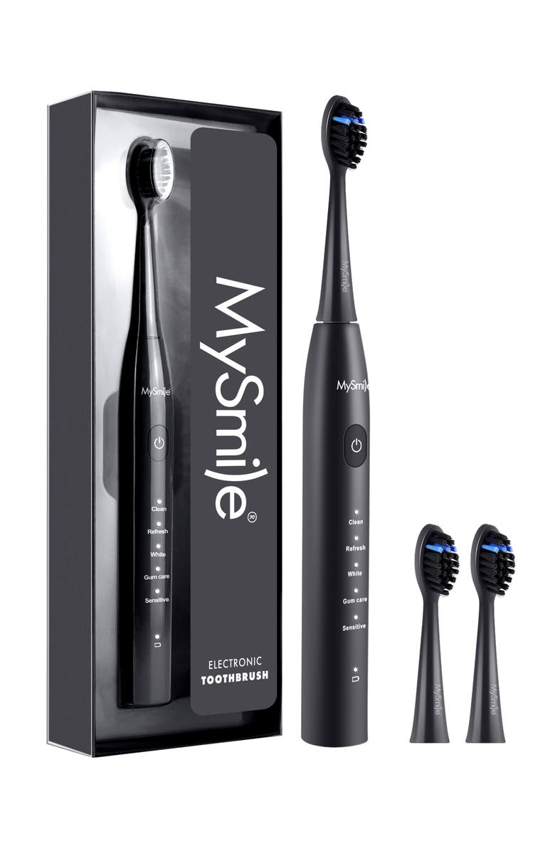 MySmile DY156 Essential Electric Toothbrush with 5 Modes, Main, color, Black