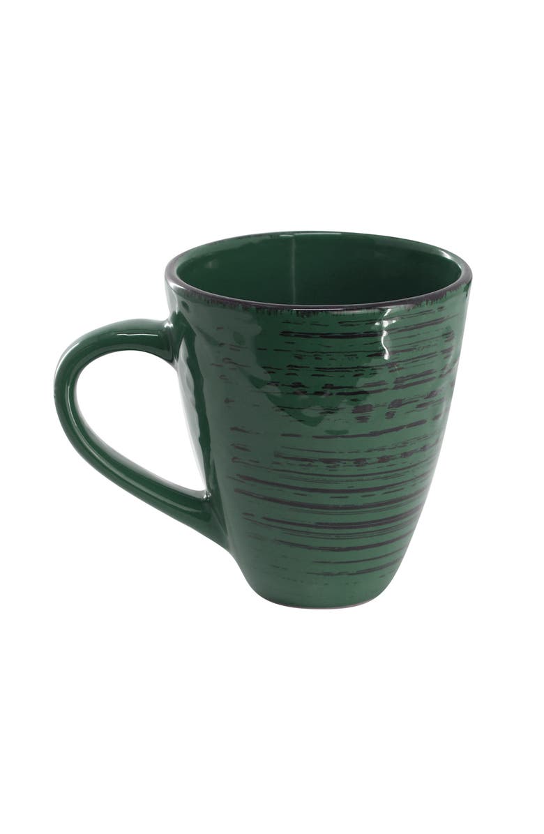 Elama Malibu Sea Glass 16-Piece Dinnerware Set, Alternate, color, Dark Green