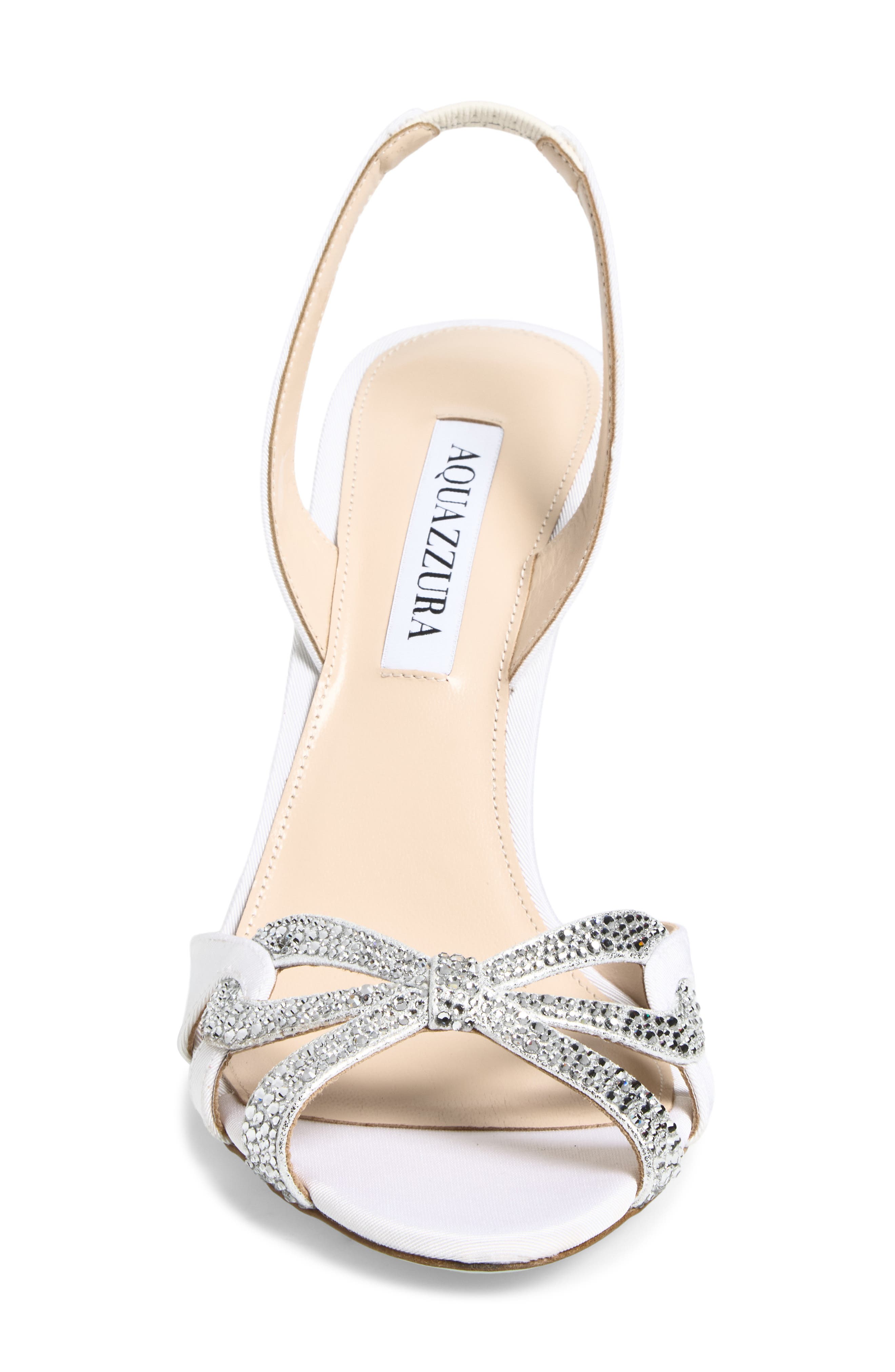 Ribbon Kiss Slingback Sandal, Alternate, color, WHITE