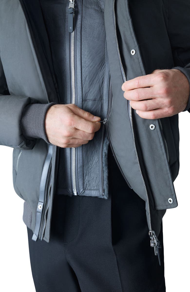 Mackage Iker-Z Water Resistant Quilted Down Puffer Jacket with Removable Hood, Alternate, color, Carbon