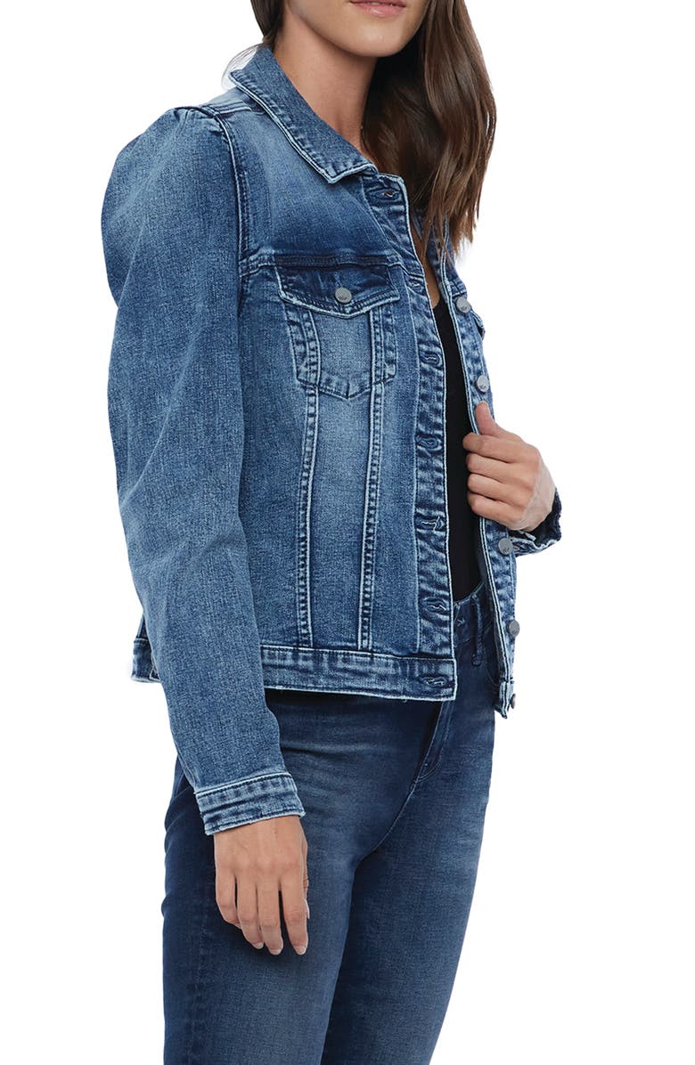 Wash Lab Denim Wash Lab Puff Sleeve Denim Jacket, Alternate, color,