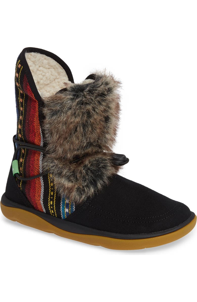 Sanuk Tripper Flurry Faux Fur Boot, Main, color,