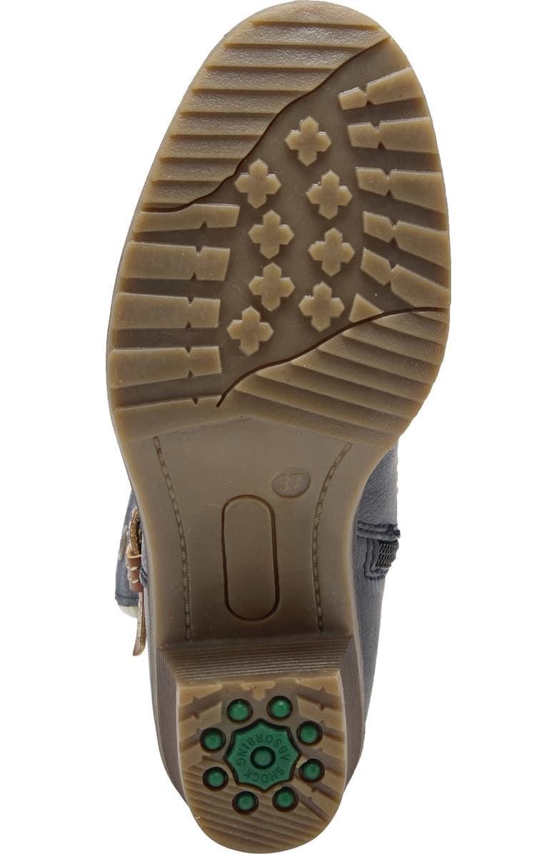 Spring Step Boisa Faux Fur Bootie, Alternate, color, Navy Synthetic