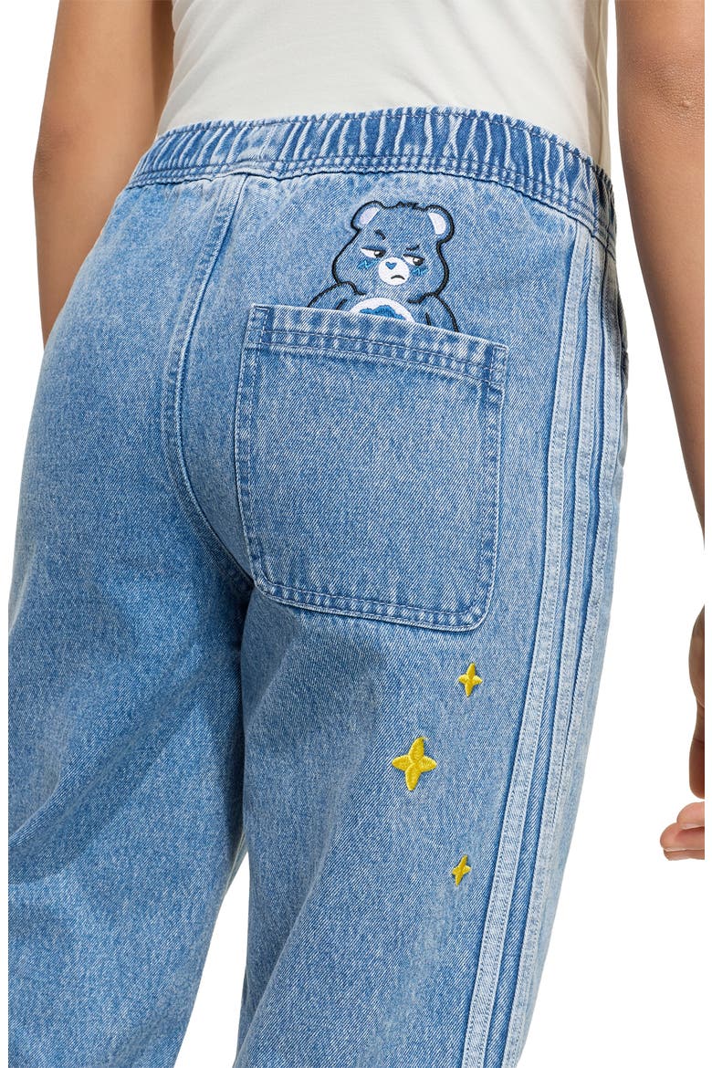 Kids' Originals Cloud Graphic Elastic Waist Jeans, Alternate, color, LIGHT DENIM