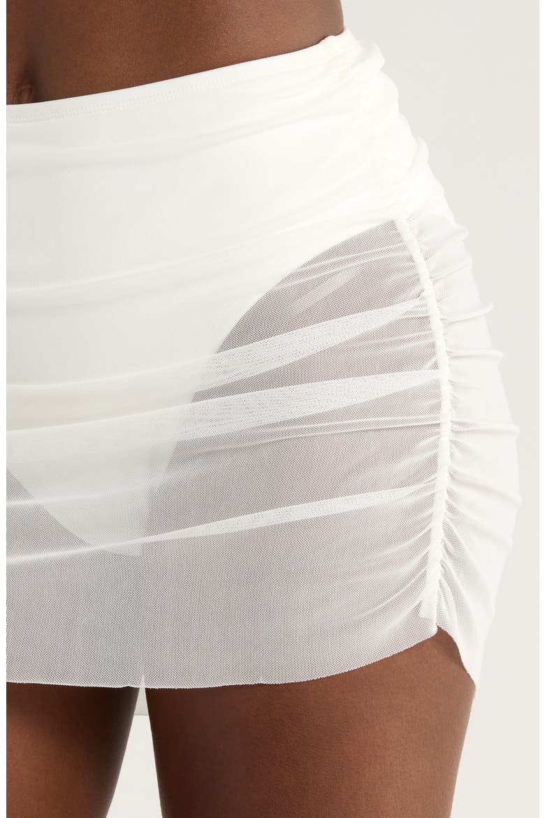 Tawnie Skirted Bikini Bottoms, Alternate, color, WHITE