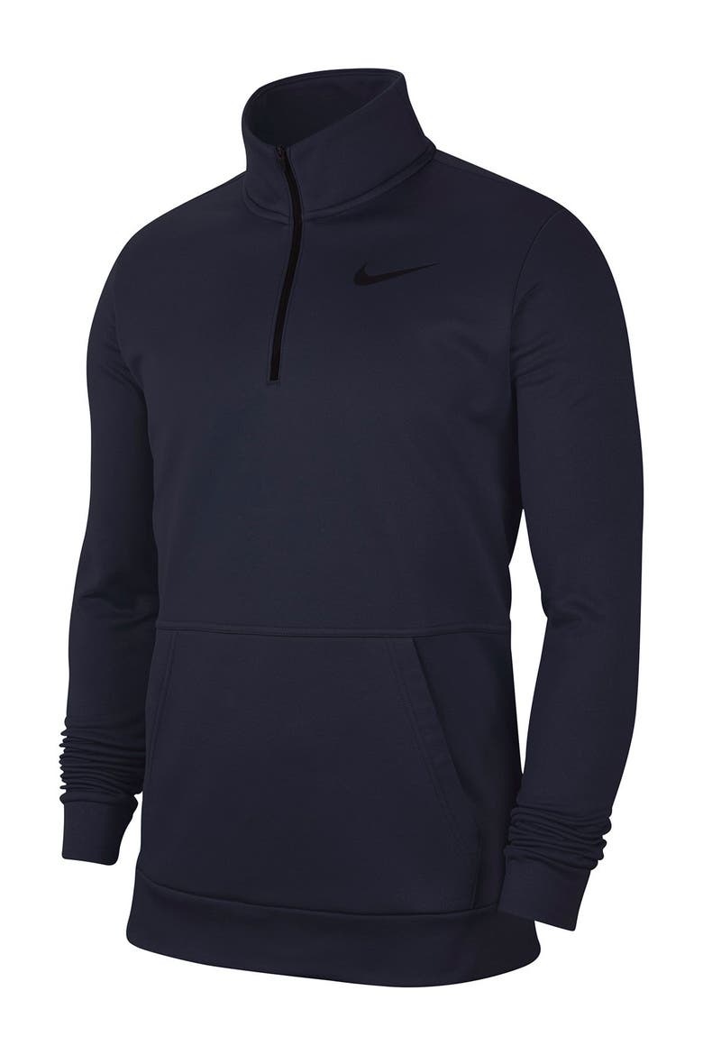 Therma Quarter-Zip Training Pullover, Alternate, color, OBSIDN/BLACK