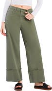 Wash Lab Denim Issy Cuffed Ankle Wide Leg Jeans