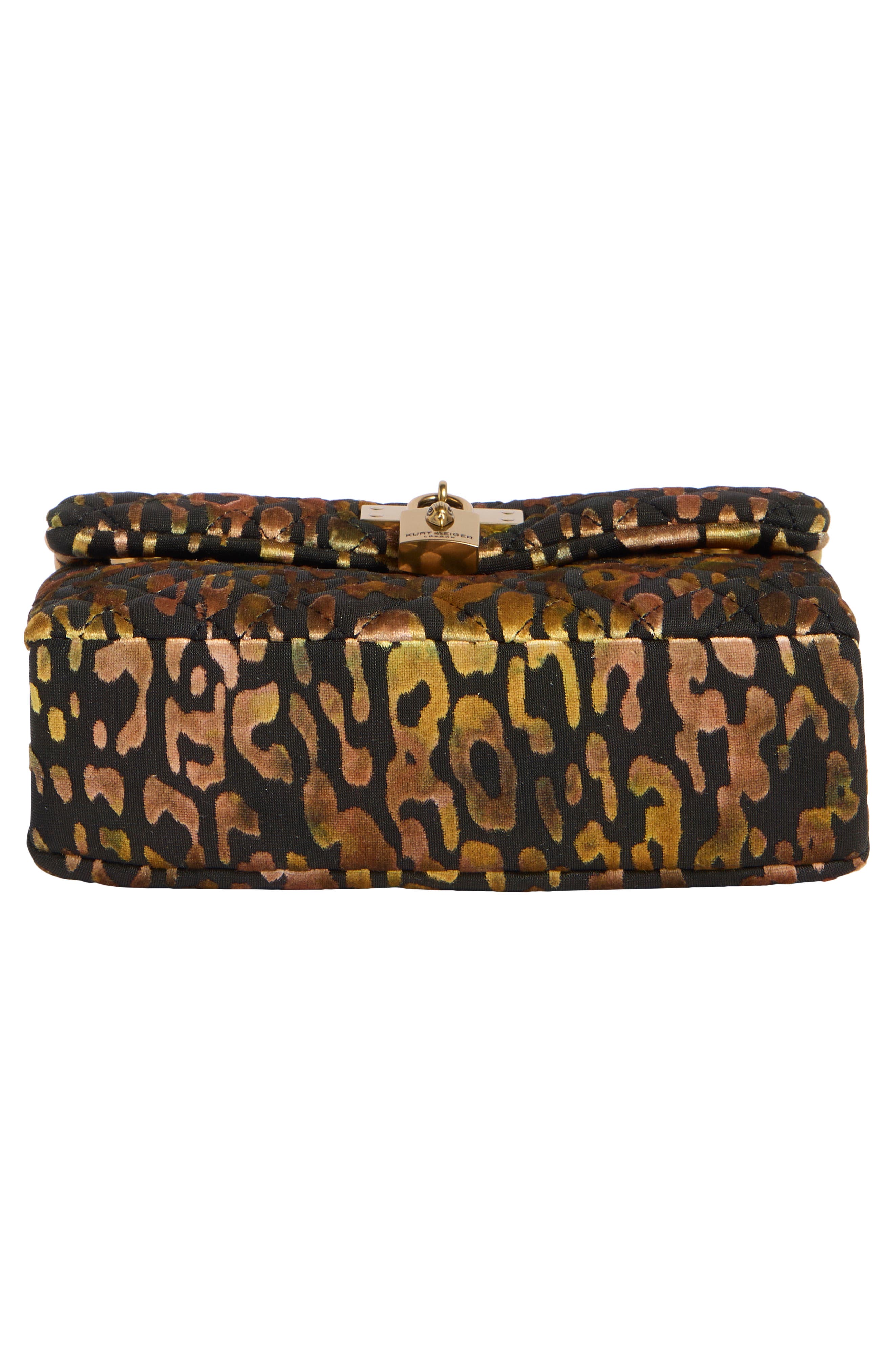 Kurt Geiger London Leopard Print Velvet Mini Brixton Crossbody Bag, Alternate, color, 