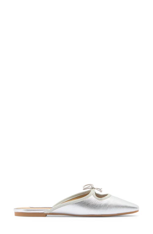 Shop Steve Madden Marcela Bow Mule In Silver
