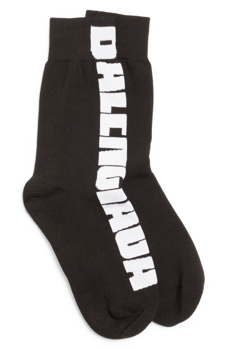 Balenciaga Logo Tennis Socks, Main, color, 