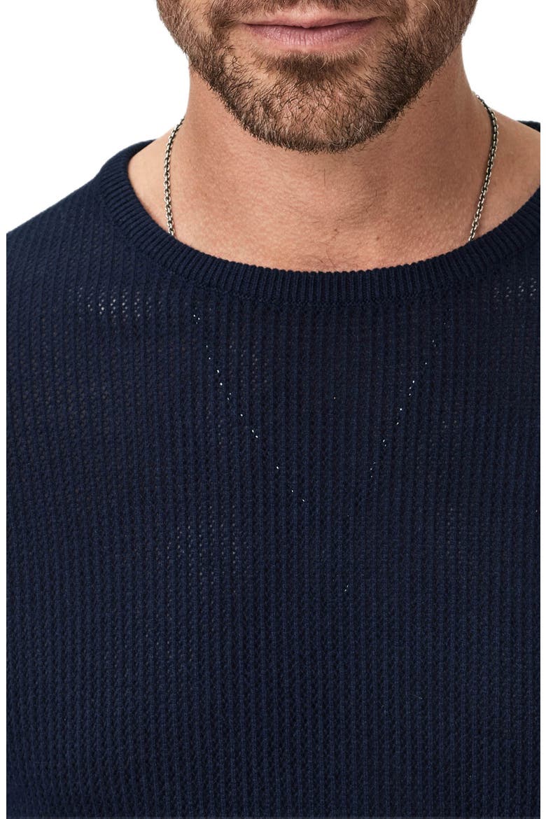Montclair Mesh Stitch Organic Cotton Blend Sweater, Alternate, color, DEEP BLUE