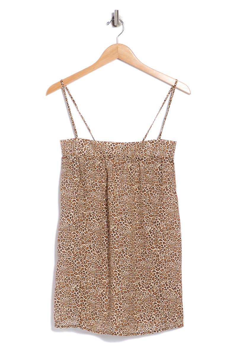 Guilia Animal Print Cover-Up Dress, Main, color, BROWN