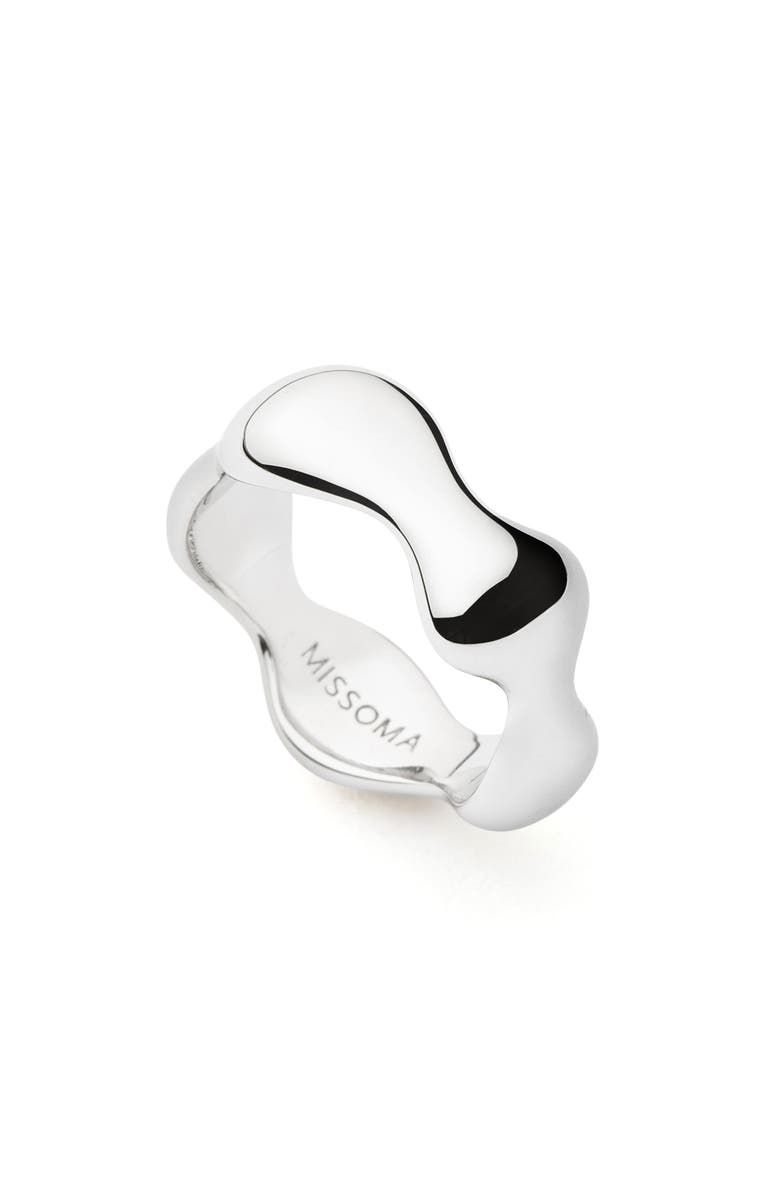 Missoma x Eny Lee Parker Puffy Stacking Ring, Main, color, Silver
