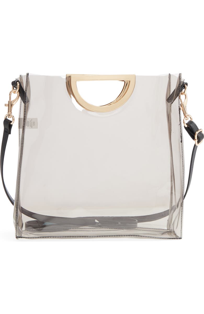 BP. Mini Translucent Metal Handle Bag, Main, color,