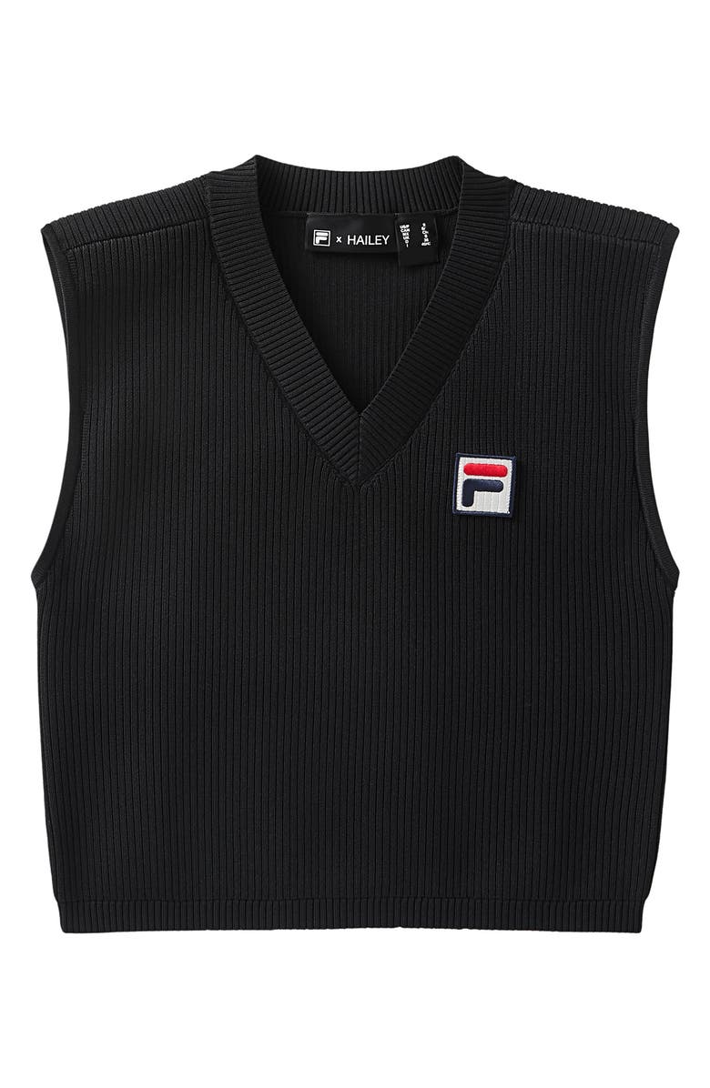 FILA x Hailey Knit Baby Tank, Alternate, color, Black