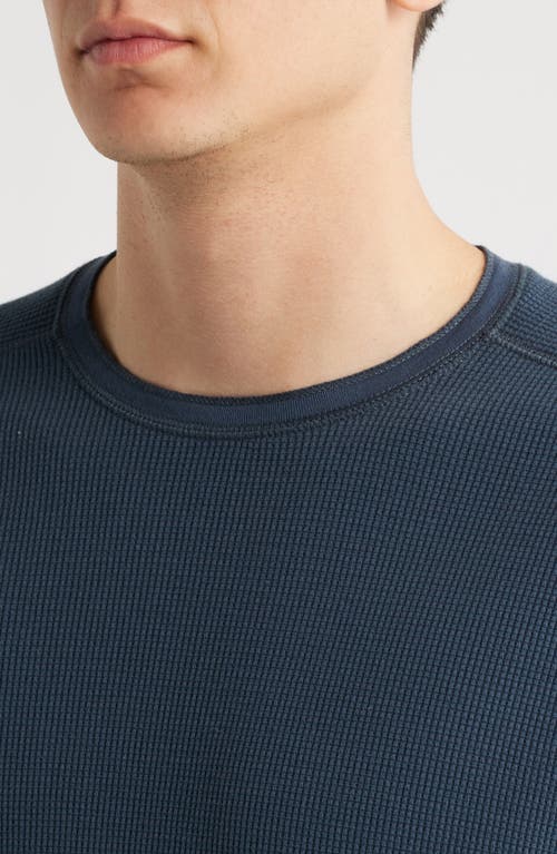 Vince Thermal Long Sleeve T-shirt In Blue