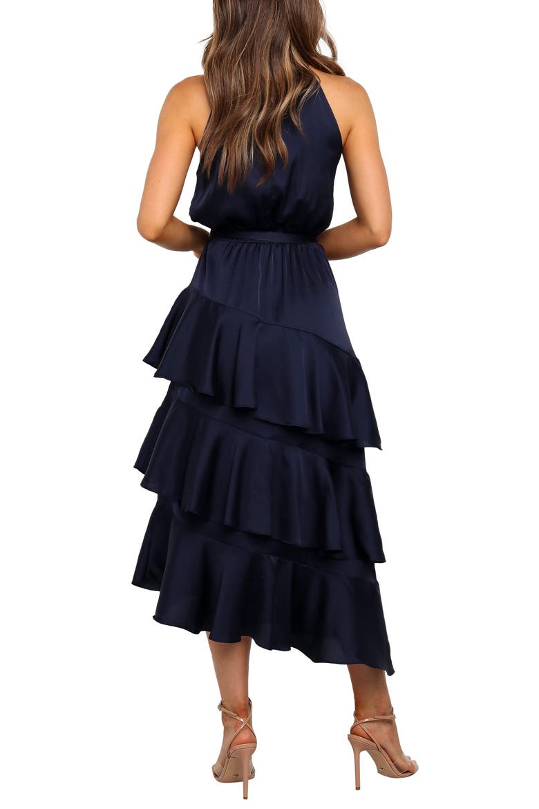 Seychelle Asymmetric Tiered Dress, Alternate, color, NAVY