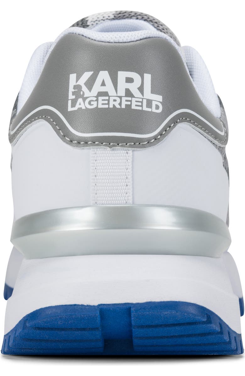 KARL LAGERFELD PARIS Calixte Mixed Media Sneaker, Alternate, color, White