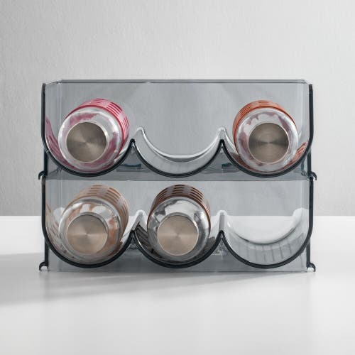 Mdesign Plastic Free-standing Stacking 3 Bottle Storage Rack, 2 Pack, Usa Made