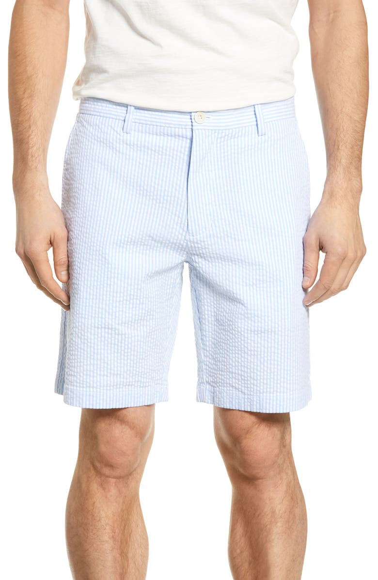 vineyard vines Stretch Seersucker Shorts, Main, color, 