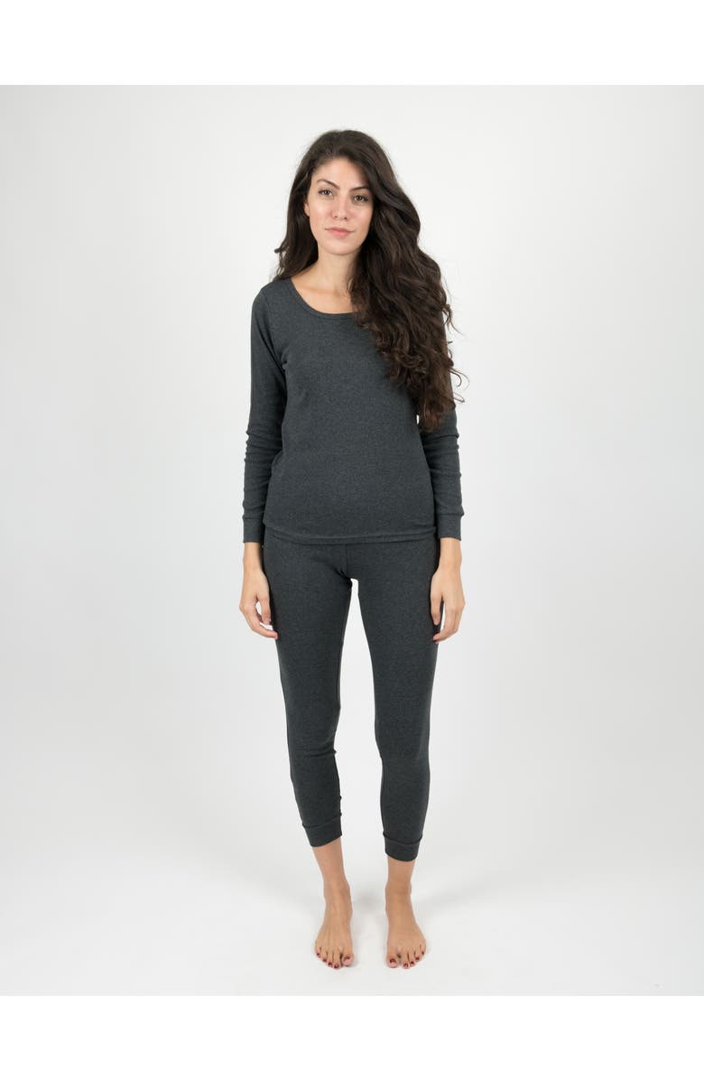 Leveret Women's Cotton Solid Matching Family Pajamas, Main, color, Dark Gray