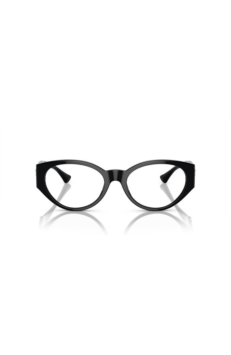 Versace 54mm Oval optical glasses, Alternate, color, Black