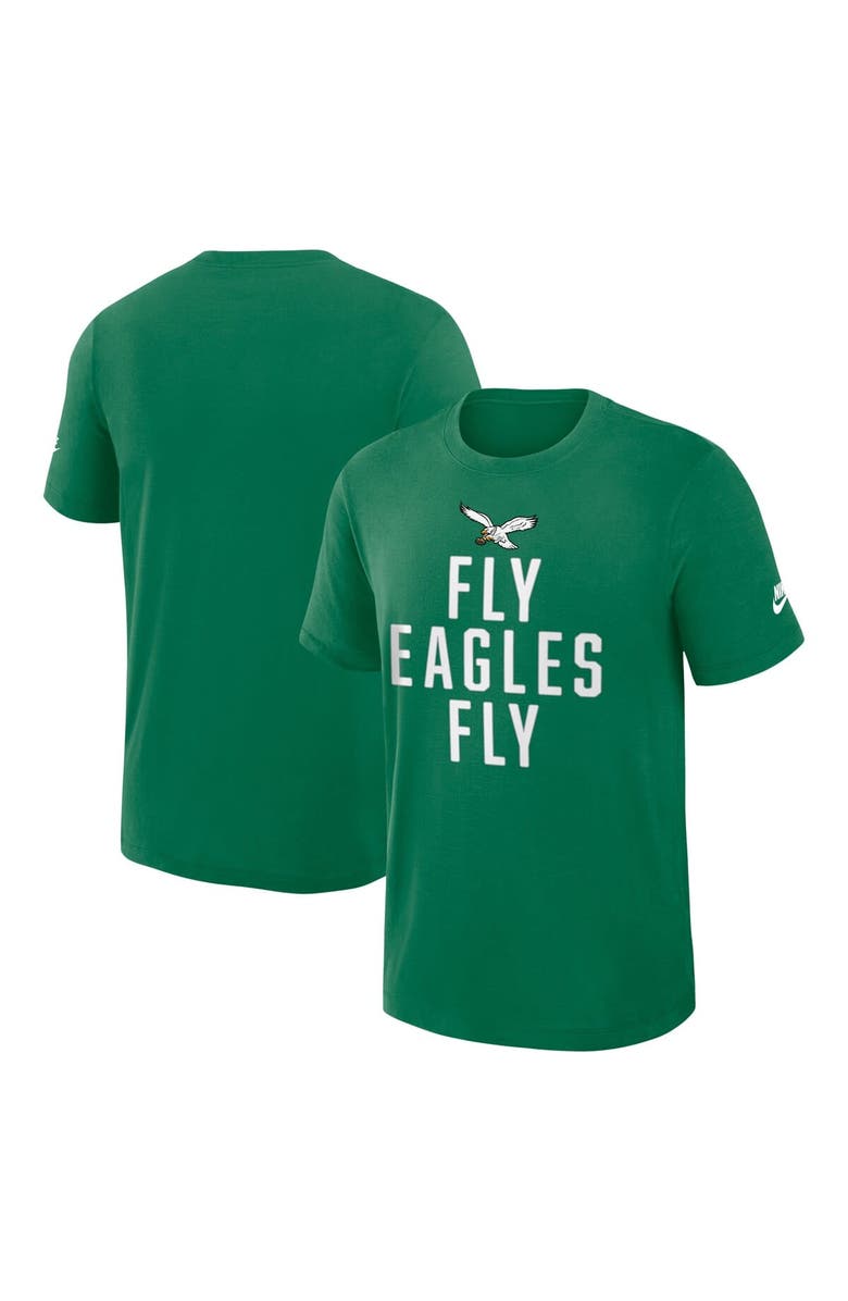 Nike Men's Nike Kelly Green Philadelphia Eagles Direct Handoff Rewind Slub Performance T-Shirt, Main, color, 