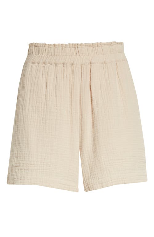 Rails Leighton High-rise Gauze Shorts In Flax