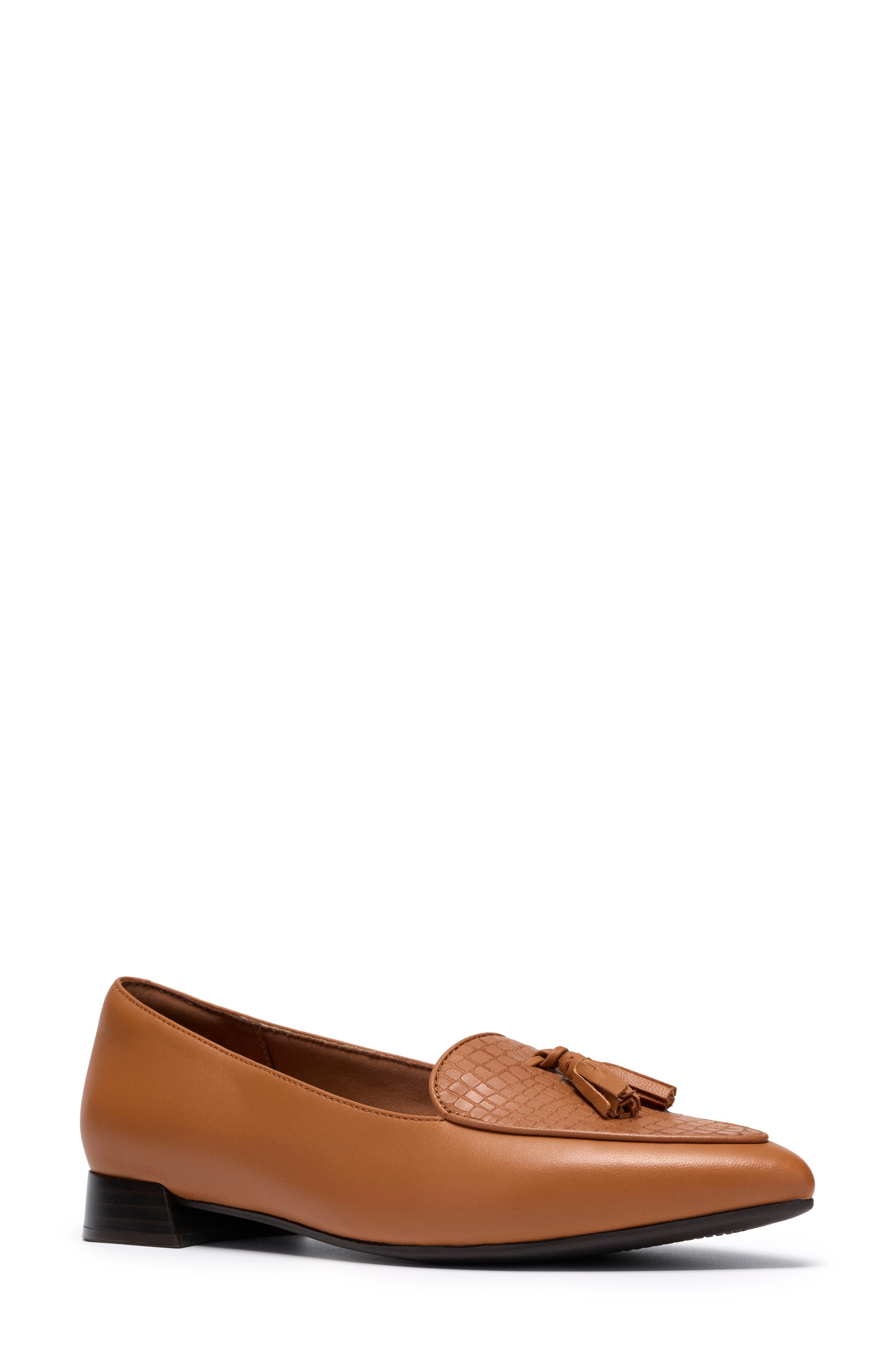 Natalyn Quartz Croc Embossed Loafer, Main, color, TAN CROC