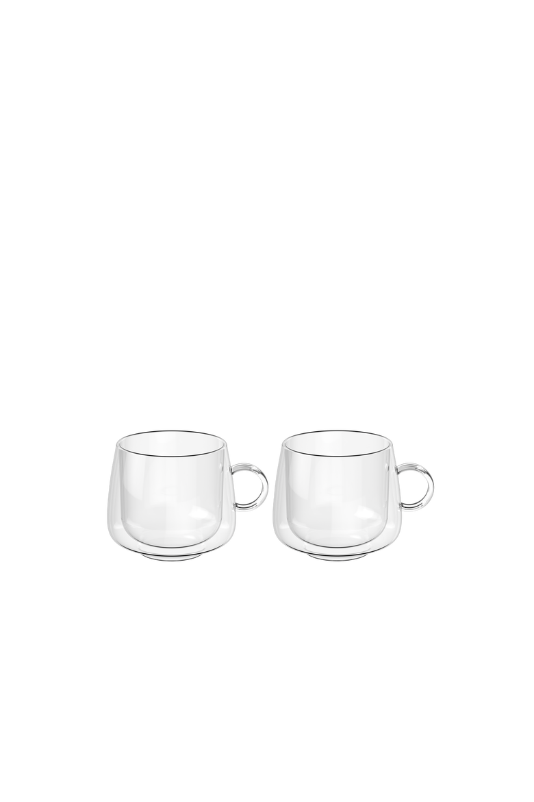 Artesano Hot & Cold Beverage Cappuccino Glass with Handle Pair, Main, color, no color
