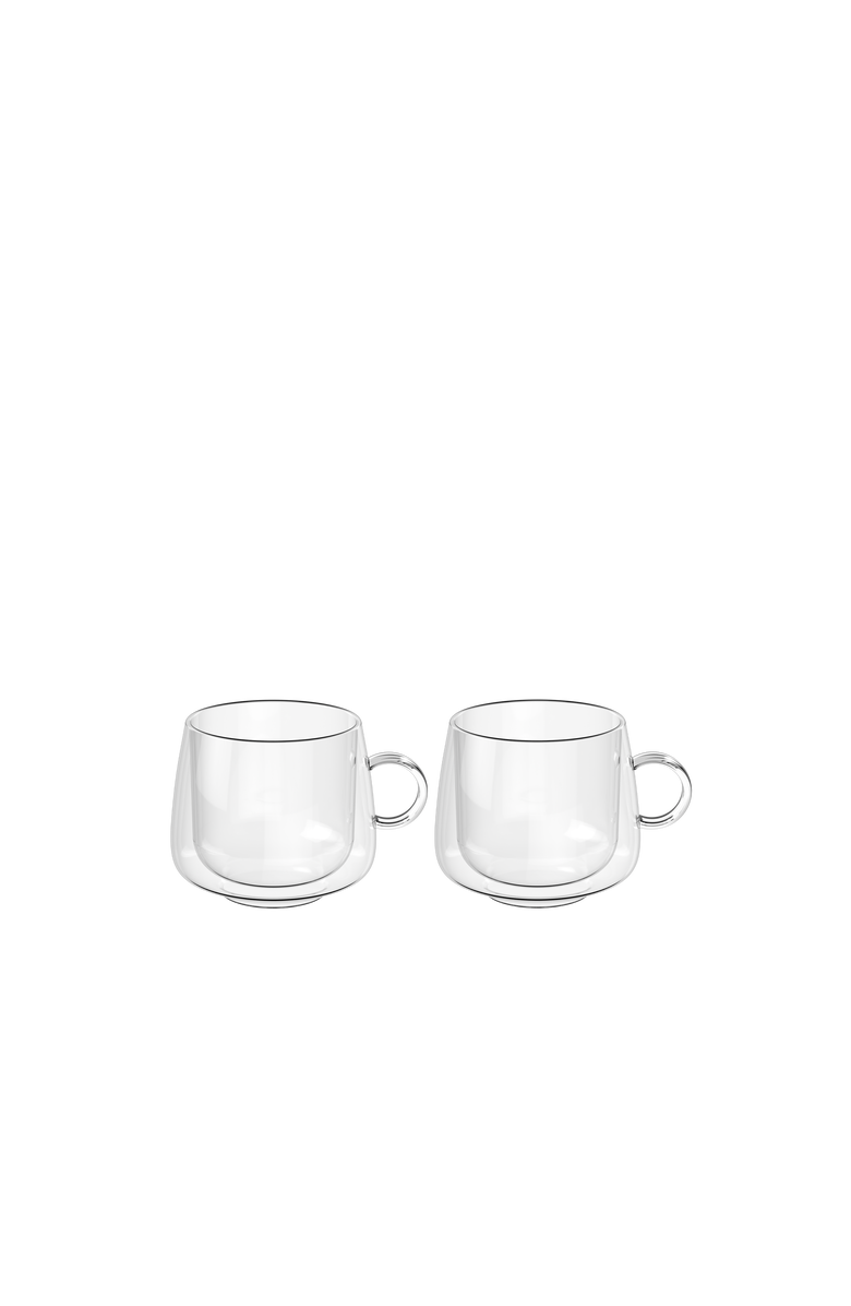 Villeroy & Boch Artesano Hot & Cold Beverage Cappuccino Glass with Handle Pair, Main, color, NO COLOR